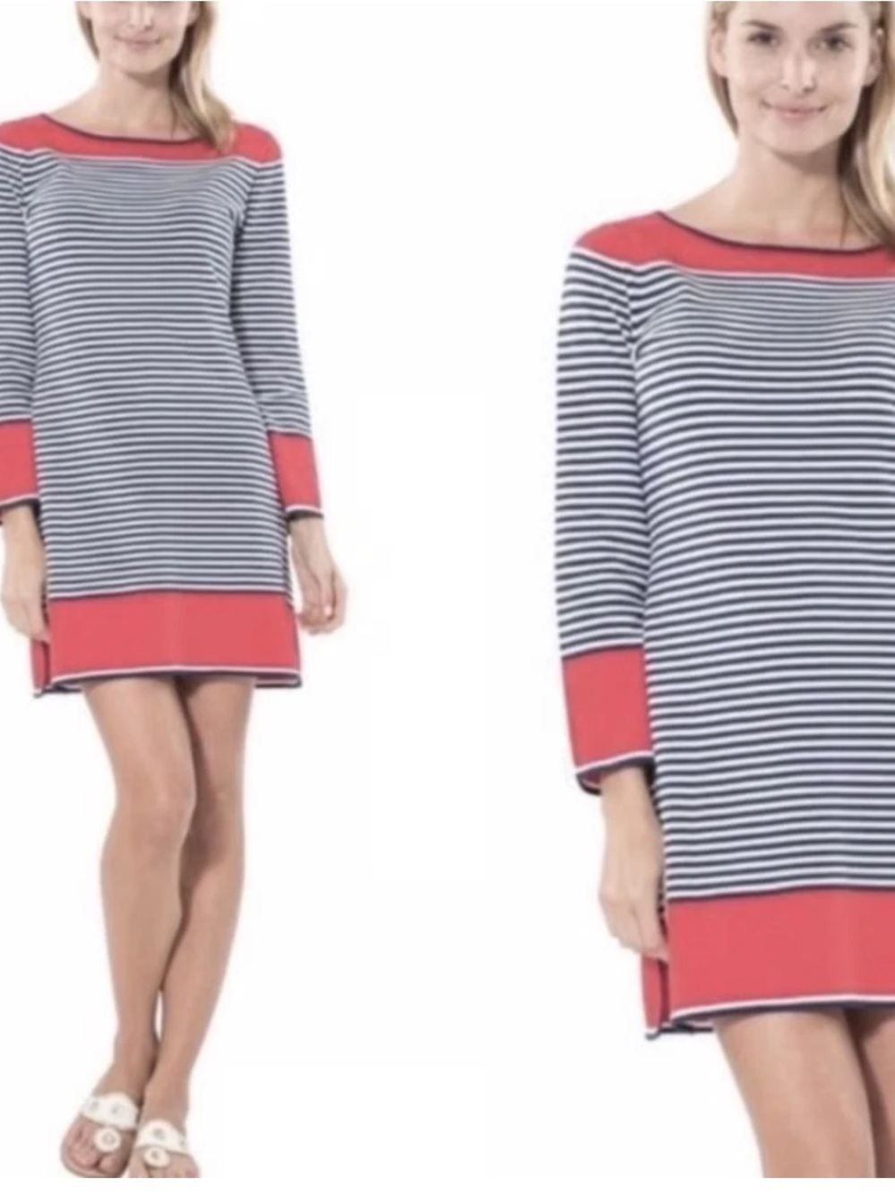 Sail to Sable Navy and Red Striped Mini Dress